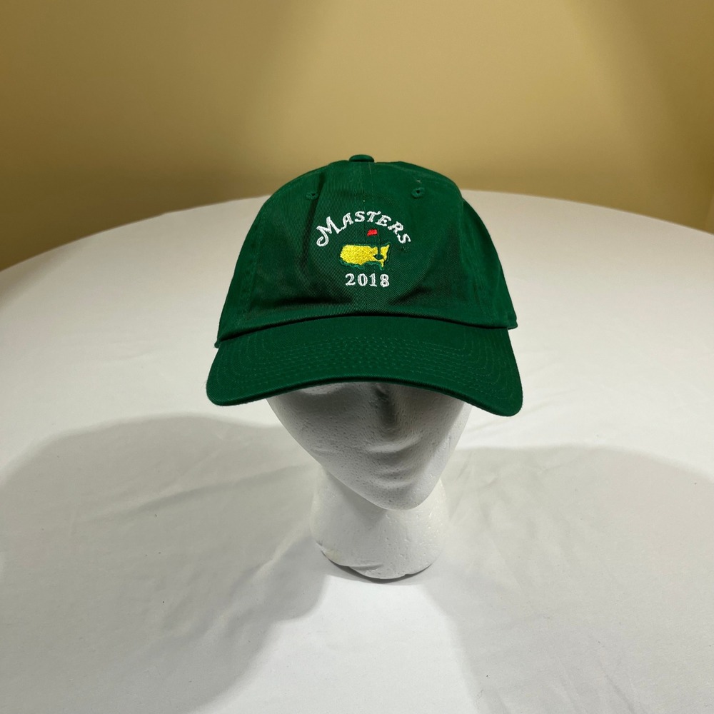 American Needle Masters 2018 Golf Hat OSFM Green Embroidered Adjustable